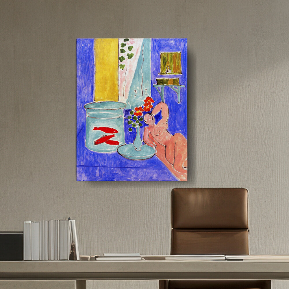 Abstract - Moderen - Goldfish And Sculpture - Wall Canvas