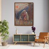 Jacob And The Angel - Framed Canvas