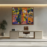 Abstract - Moderen - Bridge Over The Riou - Framed Canvas