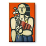 Woman With A Book - FLOATING FRAME