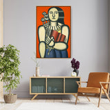 Woman With A Book - FLOATING FRAME