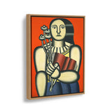 Woman With A Book - FLOATING FRAME