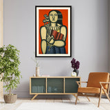 Woman With A Book - WALL MOUNT FRAME