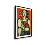 Woman With A Book - WALL MOUNT FRAME