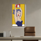 Abstract - Moderen - Girl With Ball - FLOATING FRAME