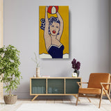 Girl With Ball - Wall Canvas