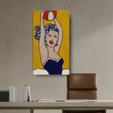 Abstract - Moderen - Girl With Ball - Wall Canvas