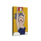 Girl With Ball - Wall Canvas