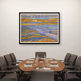 Abstract - Moderen - View From The Dunes With Beach - WALL MOUNT FRAME