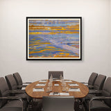 Abstract - Moderen - View From The Dunes With Beach - WALL MOUNT FRAME