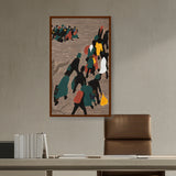 Abstract - Moderen - The Migration Gained In Moment - Framed Canvas