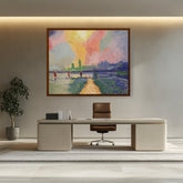 Abstract - Moderen - Charing Cross Bridge, London - Framed Canvas