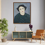 Madame Derain In Green - Framed Canvas