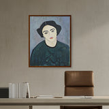 Abstract - Moderen - Madame Derain In Green - Framed Canvas