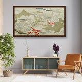 Battle Of Fishes - Framed Canvas