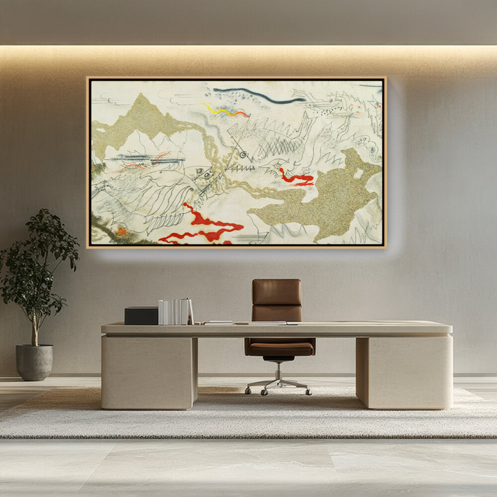 Abstract - Moderen - Battle Of Fishes - FLOATING FRAME