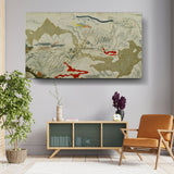 Battle Of Fishes - Wall Canvas