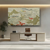 Abstract - Moderen - Battle Of Fishes - Wall Canvas