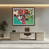 Abstract - Moderen - Succulent Eggplants - WALL MOUNT FRAME