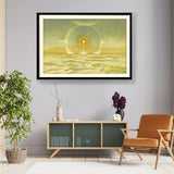 White Sand Under Blue Sky - WALL MOUNT FRAME