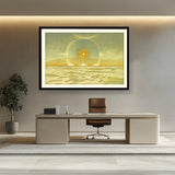 Abstract - Moderen - White Sand Under Blue Sky - WALL MOUNT FRAME