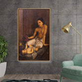 Kiran - Valipa - Baby And Princess - Floating Framed Canvas
