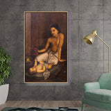 Kiran - Valipa - Baby And Princess - Floating Framed Canvas