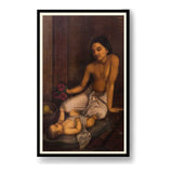 Baby And Princess - Framed Wall Art