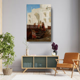 Women At The Taj Mahal - Wall Canvas