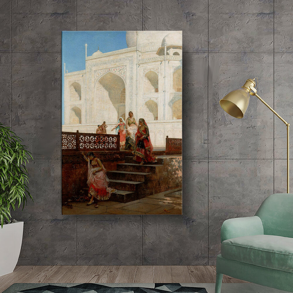 Kiran - Valipa - Women At The Taj Mahal - Wall Canvas