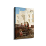 Women At The Taj Mahal - Wall Canvas