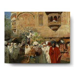Colorful Marketplace Scene - Wall Canvas