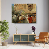 Colorful Marketplace Scene - Wall Canvas