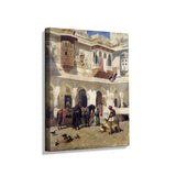 Royal Courtyard Encounter - Wall Canvas