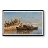 Desert Life At The River - Framed Wall Art