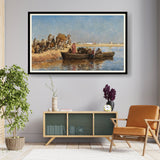 Desert Life At The River - Framed Wall Art