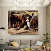 Kiran - Valipa - Marketplace Scene - Wall Canvas