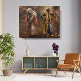 Men And Women In Traditional Attire - Wall Canvas