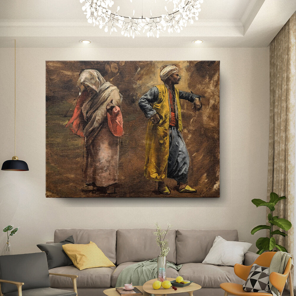 Kiran - Valipa - Men And Women In Traditional Attire - Wall Canvas