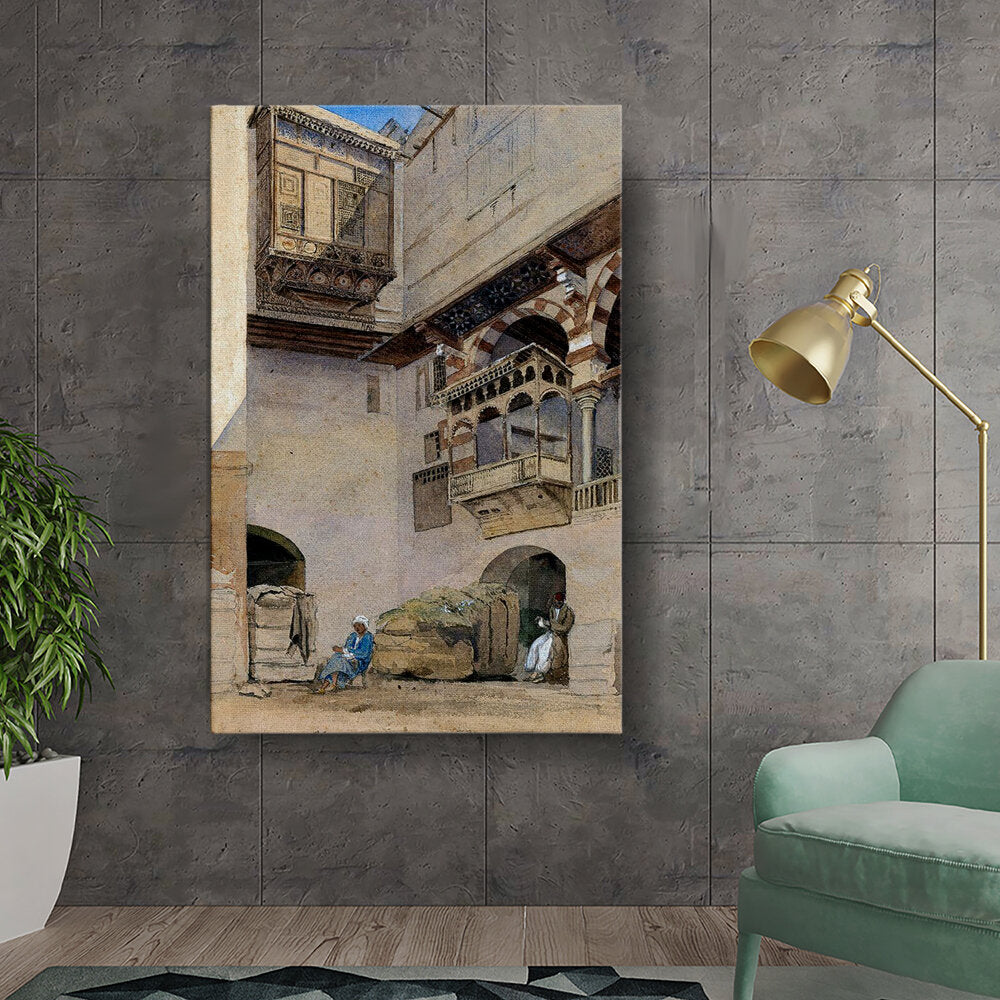 Kiran - Valipa - Courtyard Scene - Wall Canvas