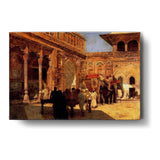 Elephants And Figures - Wall Canvas
