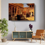 Elephants And Figures - Wall Canvas