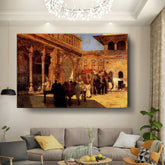 Kiran - Valipa - Elephants And Figures - Wall Canvas