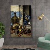 Kiran - Valipa - Resting Musician In A Courtyard - Wall Canvas