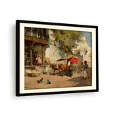 Market Day In Rajasthan - Framed Wall Art