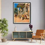 Marketplace Gathering - Framed Wall Art