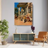 Marketplace Gathering - Wall Canvas