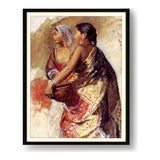 Women In Traditional Attire - Framed Wall Art