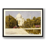 Taj Mahal In Bloom - Framed Wall Art