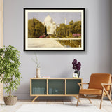 Taj Mahal In Bloom - Framed Wall Art